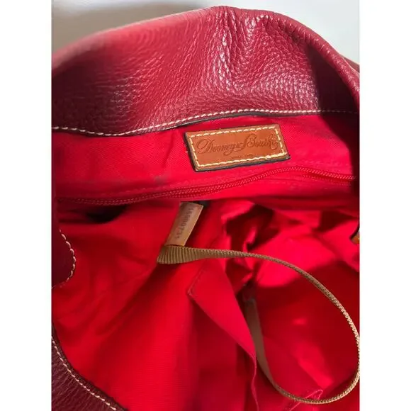 Dooney and Bourke dark Red Leather Logo Lock Pebbled leather - Picture 10 of 16